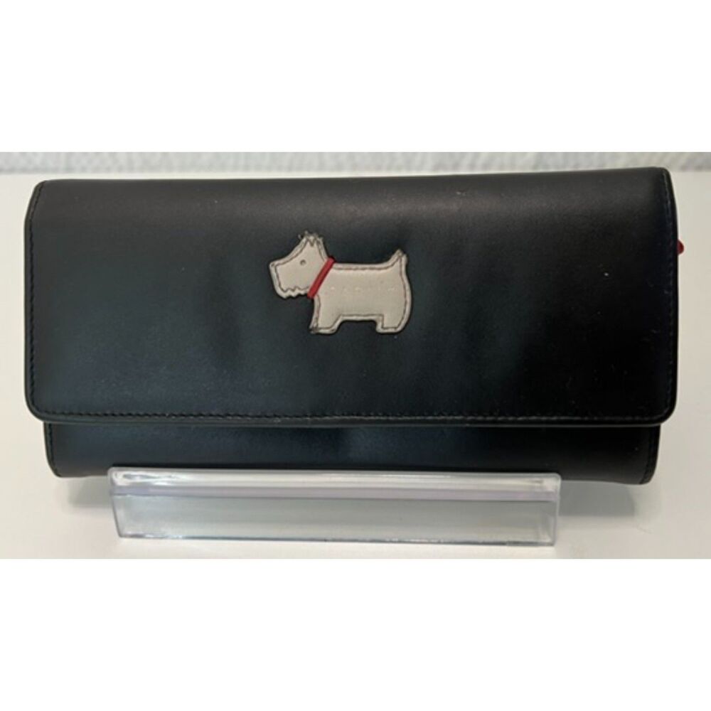 Radley London Heritage Lane black leather flapover wallet